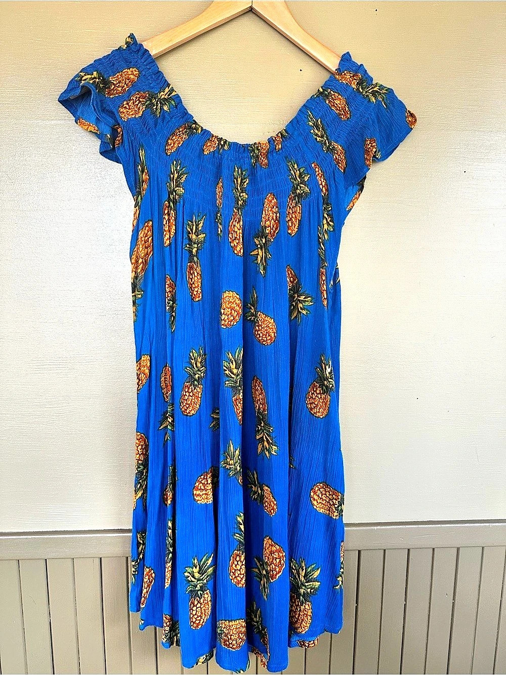 India Boutique Free size Pineapple Print Mini Dress